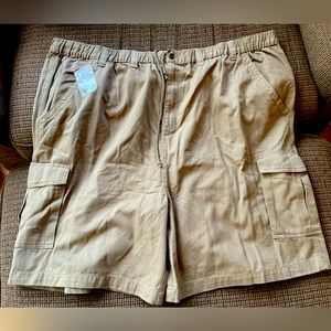 Boulder Creek Trading Company Mens Cotton Mocha Cargo Shorts 4XL - NWOT!
